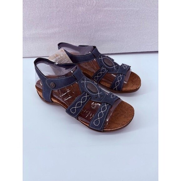 BEARPAW Shoes - Bearpaw Women's Ridley Wide Navy Blue Sandals (2667WX-278) Size 8